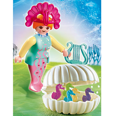 4813-Sirène Avec Bébés Hippocampes