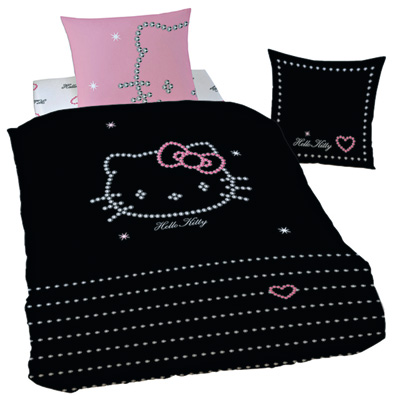 Housse de couette et taie Hello Kitty