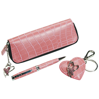 Coffret stylo bille Porte-clés Et trousse