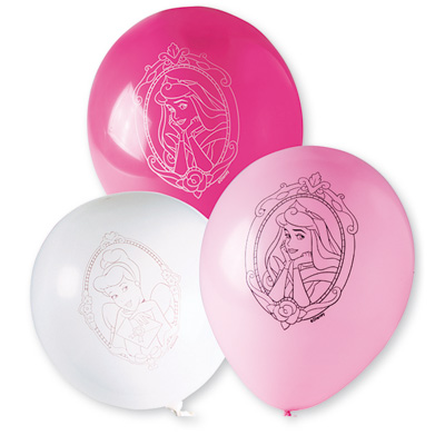 6 Ballons imprimés Princesse