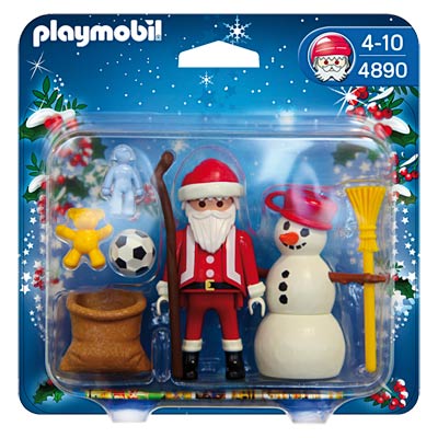 4890-Père Noël Et Bonhomme De Neige