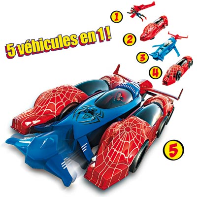 Véhicule 5 en 1 Spiderman
