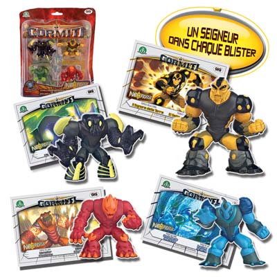 Gormiti TV3 - 4 figurines  + cartes