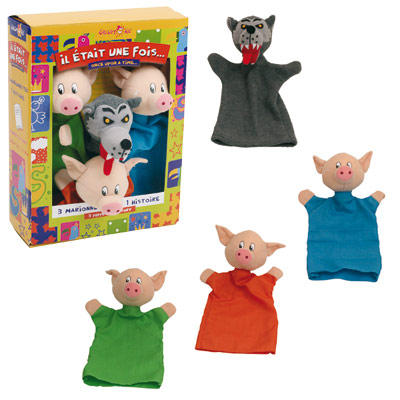 Coffret Marionnettes 3 peits cochons