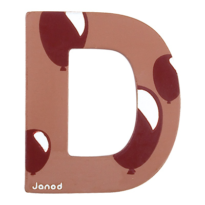 Lettre décorative en bois -D