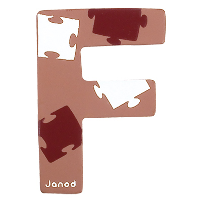 Lettre décorative en bois -F