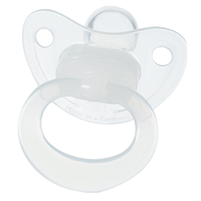 2 Sucettes transparentes en silicone "taille 2" 