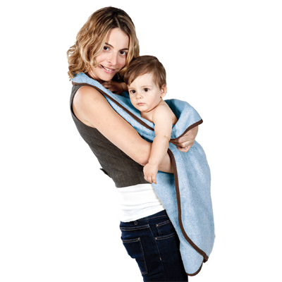 Serviette de bain papillon Bleu