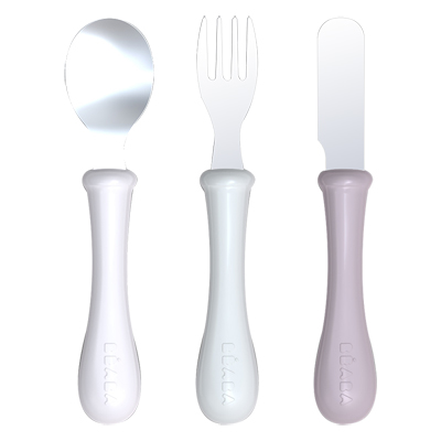 Set 3 couverts inox Rose Poudré