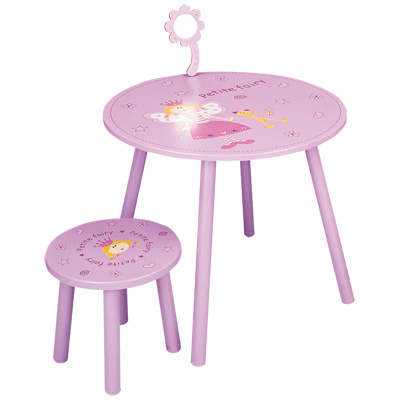 Table, tabouret et miroir