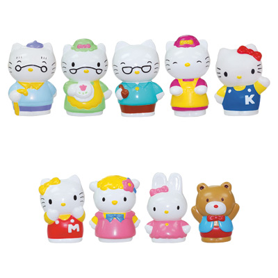 Figurines Hello-Kitty ses amis et sa famille