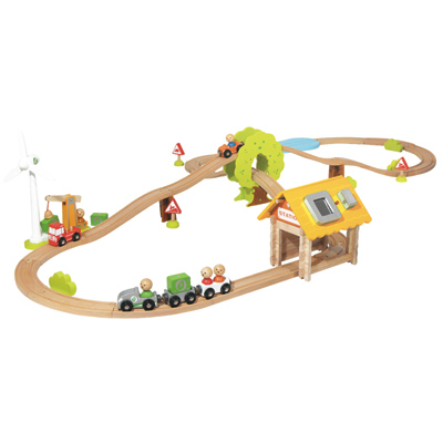 Circuit train écolo en bois
