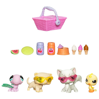 4 Petshop avec accessoires : Picnic