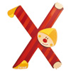 Lettre clown X