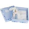 Protège carnet de santé + Doudou Lapin Bonbon bleu
