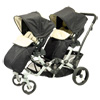 Poussette jumeaux "Noire et Beige"