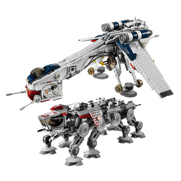 10195-Le Republic Dropship+ Lego, planchettes & autres + Lego