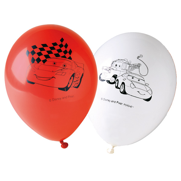 6 ballons imprimés cars pour 4€
