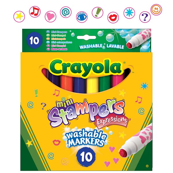 10 Mini Stampers Expressions+ Dessin et peinture + Crayola