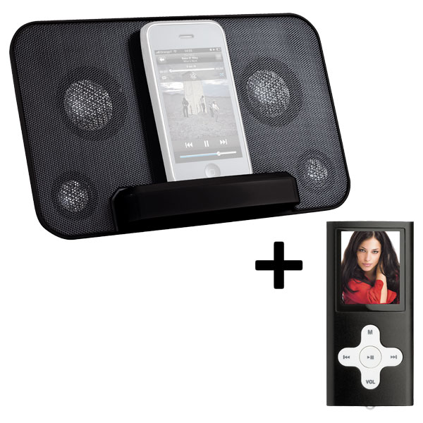 Lecteur MP4 2 Go + station d'accueil+ Audio / Photo + Clipsonic