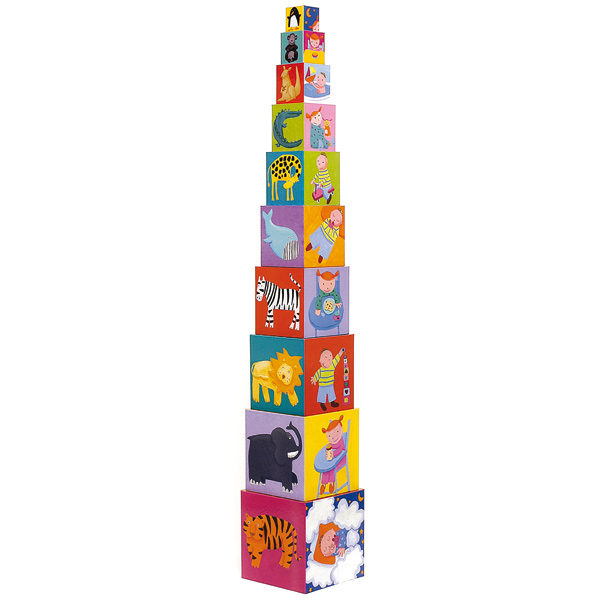 10 Cubes rigolos+ Activit�s d'�veil + Djeco