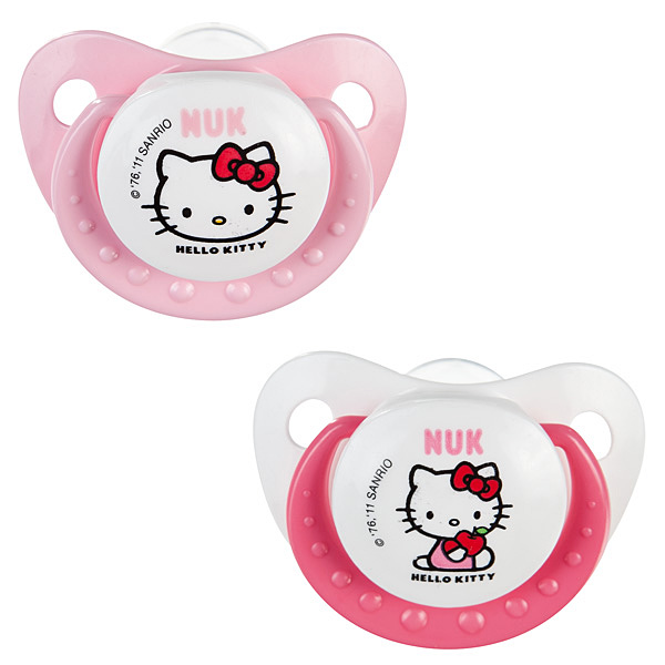 2 Sucettes Hello Kitty Taille 3+ Les sucettes + Nuk