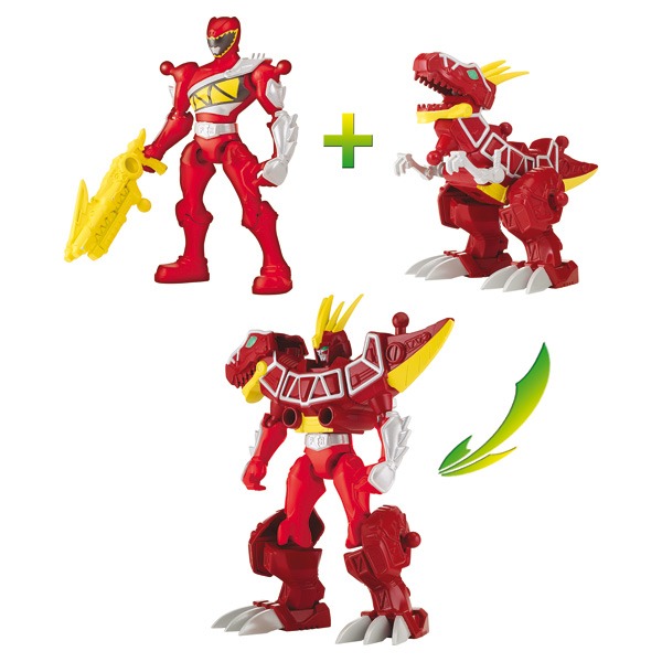 Figurine Power Rangers Mixx N Morph : Ranger Zord T Rex Noir Dino Charge Jeux