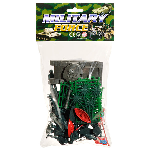 Un sachet de soldats en plastiques avec de nombreux accessoires pour rejouer les batailles mythiques...