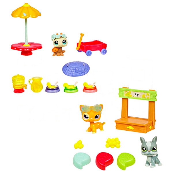 3 Petshop avec accessoires : Stand de limonade 138646