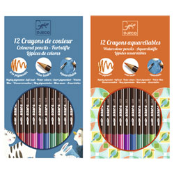 12 crayons aquarellables