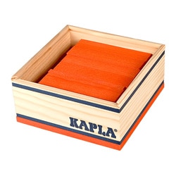 Kapla-40 planchettes en bois orange