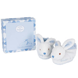 Chaussons lapin bonbon bleu