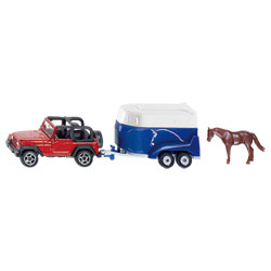 Jeep Wrangler Avec Remorque à chevaux