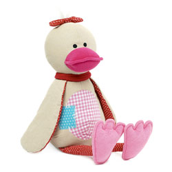 Canard Ducky rose assis
