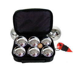 Set de 6 boules de pétanque avec sacoche de rangement