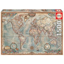 Puzzle 1500 pièces, carte politique du monde