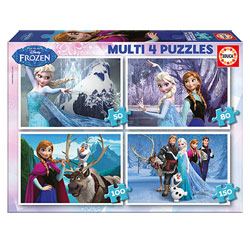 4 puzzles progressifs Reine des Neiges 