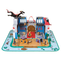 Château fort du chevalier en valise