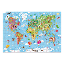 Puzzle géant carte du Monde 300 pièces