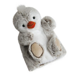 Peluche douce marionnette pingouin