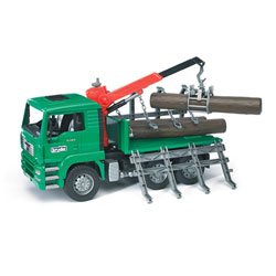 Camion porte troncs avec 3 troncs