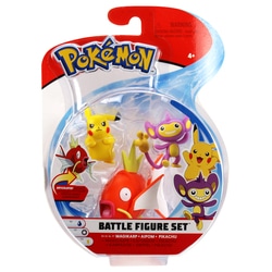 Figurines Pokémon Magikarp Capumain et Pikachu