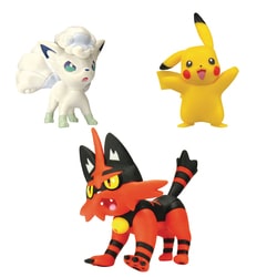 Figurines Pokémon Matoufeu Pikachu et Goupix d'Alola
