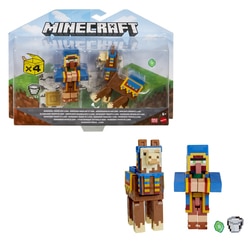 Minecraft - Pack 2 mini figurines marchand ambulant et lama