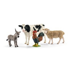 BARIL 40 ANIMAUX FERME DIVERS FIGURINES