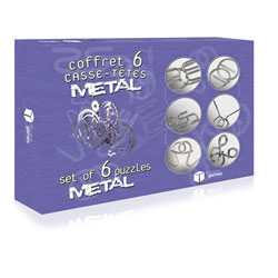 Coffret casse têtes métal x 6
