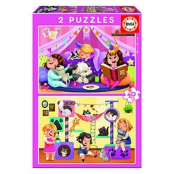 2 puzzles de 20 pièces Pyjama Party