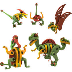 Dinosaures Bloco vélociraptor et ptérosaure