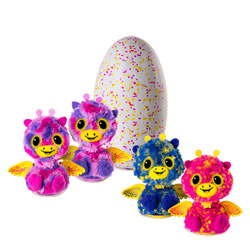 Peluche Hatchimals surprise Rose ou Jaune