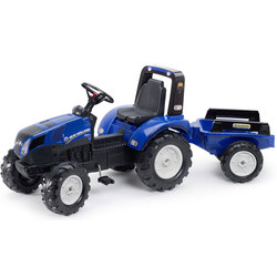 Tracteur à pédales New Holland avec remorque